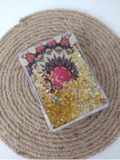 Resim Ayna Cep Çanta Seyehat Aynası Sulu Pullu Makyaj Kozmetik Büyüteç Kompakt 