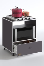 Resim Kenzlife Ocak Dolabı Nevresel Gri 85*70*60 Xlarge Çekmeceli Hazır Mutfak Klasik Setüstü Ocak İçin Sabit Tabla 