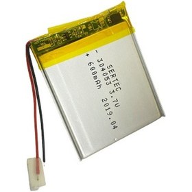 Resim Sertec 304053 3.7v 600 Mah Li-polymer Pil Devreli/1.5a 