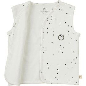 Resim Çift Taraflı Yelek Bebek Cosmos Beyaz Organik Pamuk - Beyaz Dots / 6-12 Ay 