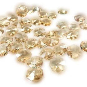 Resim Ada Avize 14 mm Bal-Şampanya Octagon Işlenmiş Avize Taşı 10 Adet 