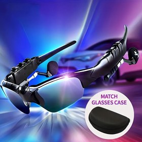 Resim 1 Adet Kablosuz Gözlük, PC Konfor Malzemesi, USB Şarjlı, Akıllı Kulaklıklu Stereo, Telefon ve Müzik Dinleme Kablosuz Gözlük 