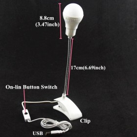 Resim Kitap Okuma Lambası - Ledli Masa Lambası - Usbli Düğmeli Gece Lambası 