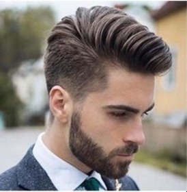 Resim Samdoo Erkekler İçin Koyu Kahverengi Isı Dayanıklı Saçlı Peruk - Doğal Görünüm, Kolay Kullanıma Uygun, Sağlıklı Kullanim 