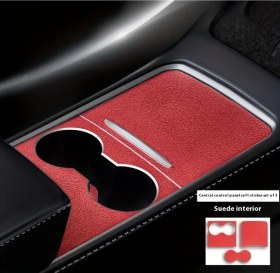 Resim Hightower Tesla Model 3 Highland 2024 2025 Konsol Kapağı Kırmızı Dayanıklı İç Aksesuar 