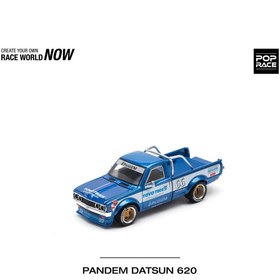Resim pop race 1 /64 Pandem Datsun 620 Blue 