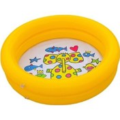 Resim Bebek Yüzme Havuzu Kalınlaştırılmış Pvc Ev Şişme Yuvarlak Çocuk Havuzu Uublkq Mavi - Sarı 