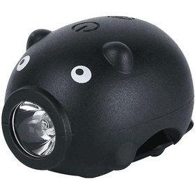 Resim Yunboo Siyah Usb Şarjlı Bisiklet Farı - 3 Işık Modu + 5 Sesli Hoparlörlü, Dağ Bisikleti Yolları Çocuk Bisikletleri İçin Uygun 