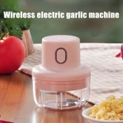 Resim Xinh Kablosuz Kıyıcı Ev Elektrik Çok Fonksiyonlu Kıyılmış Tamamlayıcı Gıda Karıştırma Sarımsak Artifact Pişirme Makinesi Presler (Pembe, 100ML)(Yurt Dışından) 