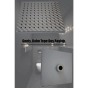 Resim Tesitay Tepe Duş Başlığı Krom Renk Kalın Kare 