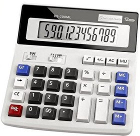Resim Valkyrie Dexin DS-200ML Büyük Boy Klavye Tuşlu Hesap Makinesi 16cm Çift Enerjili 