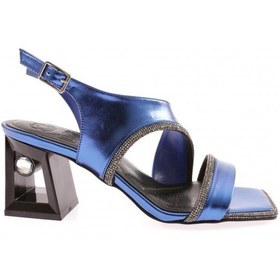 Resim Dgn 619-23y Kadin Kristal Taşli Topuklu Sandalet 619-1922-R13853 Saks 