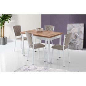 Resim Erezogulları Mobilya Smart Açılır Mutfak Masası Ve 4 Adet Sandalye Takımı 70*110cm 