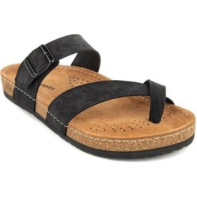 Resim Hush Puppies Apavu Anatomik Taban Hakiki Deri Erkek Terlik Siyah 