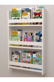 Resim MEYAMOB Montessori Çocuk Odası Eğitici Duvar Rafı Kitaplık 60*90 Cm 