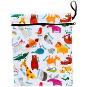 Resim Yorni 43x46cm,zoo, Su Geçirmez Bebek Çocuk Beslenme Çantası, Torbası Beyaz 