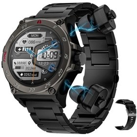 Resim Geeroyoo JZR GY 1.53" Ips+ Tws Kulaklık IP67 Su Geçirmez Fitness Takipçi Sağlık uyku İzleyici Bluetooth Görüşme 100+ Spor Modu Uzun Pil Ömrü Erkek Kadın Akıllı Saat 