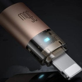 Resim MCDODO CA-6941 Type-C to Lightning 36W 1.2 m Şeffaf Kablo Şarj Işıklı 