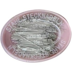Resim Çelik İğne Pembe Oval Kutuda 25 Gr 