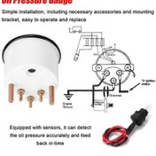 Resim Fortunelane 12v Araba Yağ Basınç Göstergesi 0-100psı 52mm Sensorlu Modifikasyon Aleti 