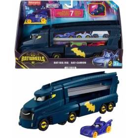 Resim Fisher-Price Batwheels Büyük Tır 34 cm HMX07 Oyuncak Araba Taşıyıcı 3+ Yaş İçin Eğlenceli Oyun 