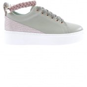 Resim Dgn Kadın Kalın Taban Halhal Detaylı Silver Taşlı Sneakers Ayakkabı Mint Yeşili 15299623118 