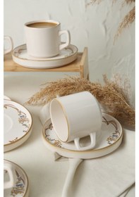 Resim Keramika Bronze Bloom Stackable Çay Takımı 12 Parça 6 Kişilik 