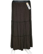 Resim Hesna Kadın Nursel Lastikli 3 Kat Astarsız Siyah Penye Etek D33 Siyah 