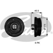 Resim GATES TVD1136 Krank Kasnağı (Bmw: 1 Seri D 07-15 3 Seri D 09-18 4 Seri D 12-16 5 Seri D 10-15) 
