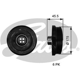 Resim GATES TVD1136 Krank Kasnağı (Bmw: 1 Seri D 07-15 3 Seri D 09-18 4 Seri D 12-16 5 Seri D 10-15) 