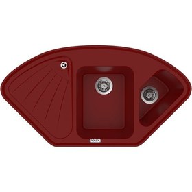 Resim Polex Cristal Lux Granit Eviye Pcr1 Bordo 