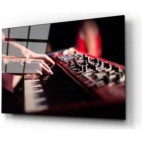 Resim Müzisyen Cam Tablo 