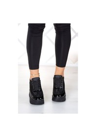 Resim Erkan Saçmacı Tatyana Siyah Taşlı Gizli Dolgu Günlük Ayakkabı Siyah 