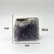 Resim Sertifikalı Ametist Doğal Taş Ham Kaya 112 Gr 