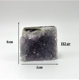 Resim Sertifikalı Ametist Doğal Taş Ham Kaya 112 Gr 