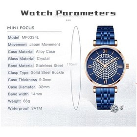 Resim Yingfu Mını Focus Mf0334l Kadın Elbise Vintage Romen Rakam Kayış Paslanmaz Çelik 30m Su Geçirmez Çok Renkli 