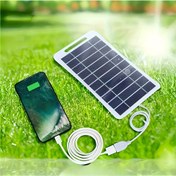 Resim Kanca ile Taşınabilir Güneş Paneli 1 Adet, 5V 2W Su Geçirmez Güneş Şarj Cihazı ve USB Güvenli Şarj Sabitleyici Batarya Şarj Cihazı - Power Bank için Uygun, Hafif Dikdörtgen Güneş Paneli | Mobil Kamp Ev Kullanımı İçin 