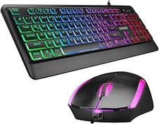 Resim Everest KM-R59 FORZA PLUS Siyah Usb Rainbow Backlight Q Klavye + 1200 dpi Mouse Set 