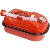 Resim Steweld Yatay Kırmızı Metal Benzin Bidonu 10 Litre 