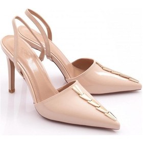 Resim Dgn 5034 Kadin Arkadan Geçirmeli Abiye Ayakkabi 5034-1974-R1807 Ten Rengi 