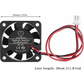 Resim Dc 12V Fan 4X4CM 40X40MM -- Soğutucu Kuluçka Peltier Ekran Kartı 