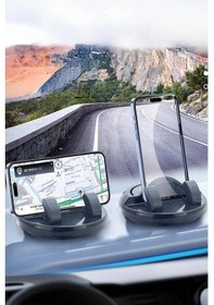 Resim 3b Trend 360 Dönebilen Siyah Yapışkanlı Numaratörlü Araç Telefon Tutucu Numaratör 50 Adet Rakam 