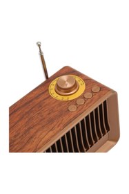 Resim Coverzone Yeni Nesil Retro Radyo Görünümlü Speaker USB TF AUX Bluetooth Vintage Müzik Kutusu Kahverengi B3 