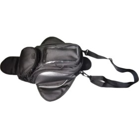 Resim Blueleskyy Su Geçirmez Motor Deposu Çantası Yağ Yakıt Deposu Çantası Manyetik Motosiklet Sele Çantası Tek Omuz Çantası Motosiklet Sırt Çantası (Yurt Dışından) 