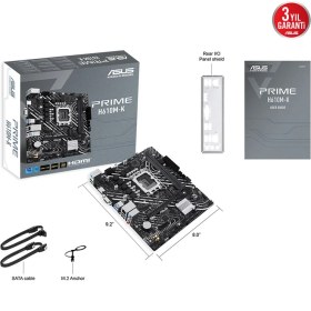 Resim Asus Prıme H610M-K Intel H610 LGA1700 Ddr5 5600 Dp HDMI M2 Usb3.2 Matx Asus 5x P 