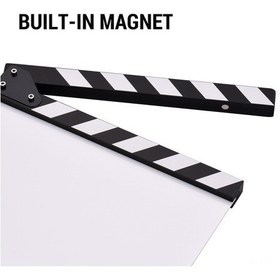 Resim Vkemall 30x24cm Akrilik Film Klapboard - Boş Yazı Alanı, Manyetik Ahşap Çubuklar, Siyah-beyaz Desenli, Dıy Uygun, Dayanıklı Kullanım 