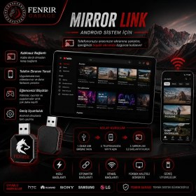 Resim Fenrir Garage Kablosuz Araç Ekran Yanstıcı ve Carplay Adaptörü, Kablosuz Dönüştürücü 4in1 İOS&ANDROİD !!! 