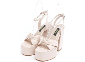 Resim Derinet Bilekten Bantlı Platformlu Kadın Topuklu Ayakkabı 