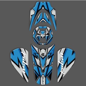 Resim Redline Grafik Bajaj Pulsar Ns 200 2011-2020 Uyumlu Tank Pad Set Mavi 