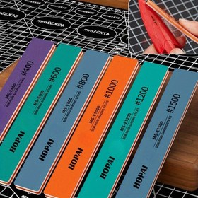 Resim 6'lı set cilalama ve zımpara aleti, #400/#600/#800, #600/#800/#1000, #1000/#1200/#1500 seçenekleri, yarı sert aşındırıcı çubuklar, kuru ve ıslak kullanım için uygun, 4mm kalınlıkta, model montaj araçları 